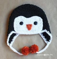 FREE Crochet Penguin Hat pattern! For Lillia