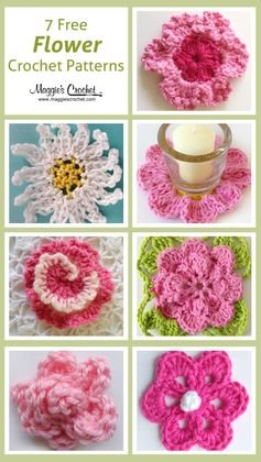 Seven Free Flower Crochet Patterns