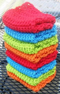 How to crochet cotton washcloths...easy!