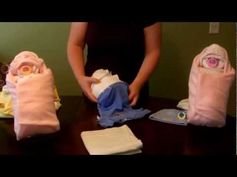 ▶ How to make a diaper "Swaddle Baby" (Diaper Cake) - YouTube