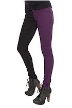 Tripp Black Purple Split Leg Skinny Jeans